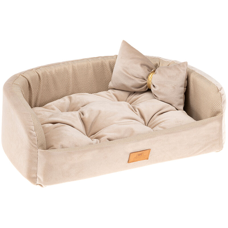 foto del prodotto ferplast harris cuccia con cuscino per cani e gatti in tessuto resistente. in vari colori e misure. . variante 80 misure 81 x 55 x h 20 cm