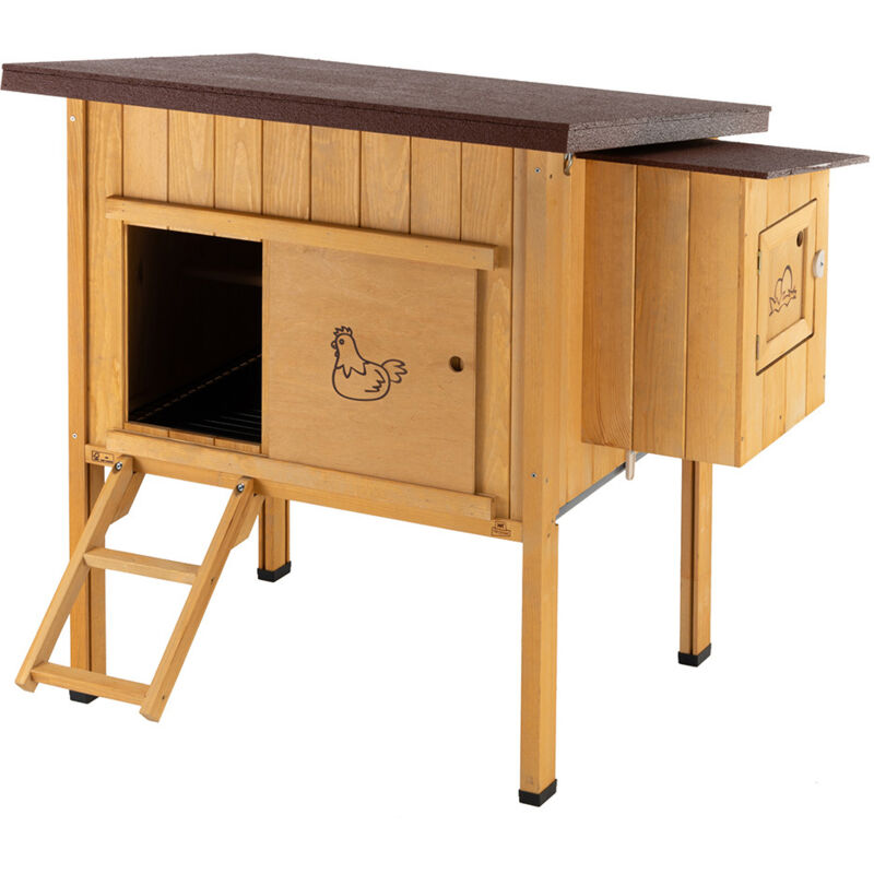 foto del prodotto ferplast hen house 10 casetta per galline in legno di pino nordico. variante hen house 10 - misure: 124 x 98 x h 110 cm -