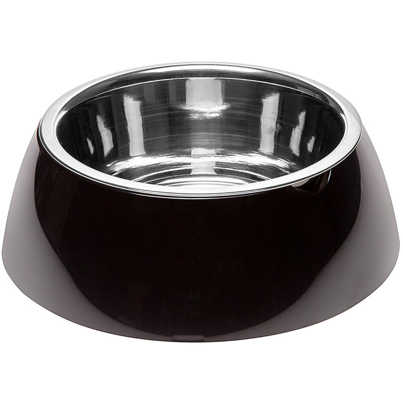 foto del prodotto ferplast jolie ciotola in acciaio per cani e gatti con portaciotola in plastica. varie misure e colori.. variante large misure 23.3 x h 7.5 cm