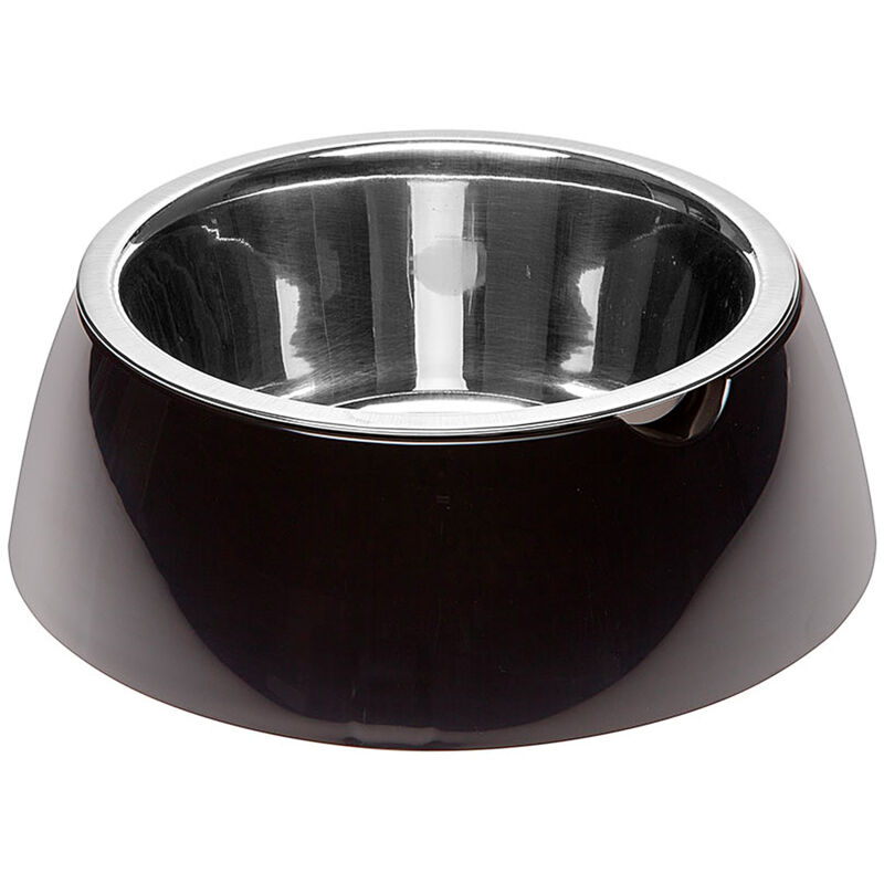 foto del prodotto ferplast jolie ciotola in acciaio per cani e gatti con portaciotola in plastica. varie misure e colori.. variante medium misure 20 x h 6.7 cm