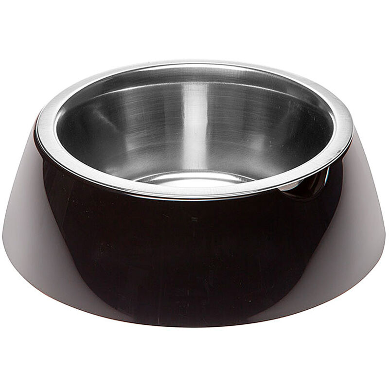 foto del prodotto ferplast jolie ciotola in acciaio per cani e gatti con portaciotola in plastica. varie misure e colori.. variante small misure 17.1 x h 5.5 cm