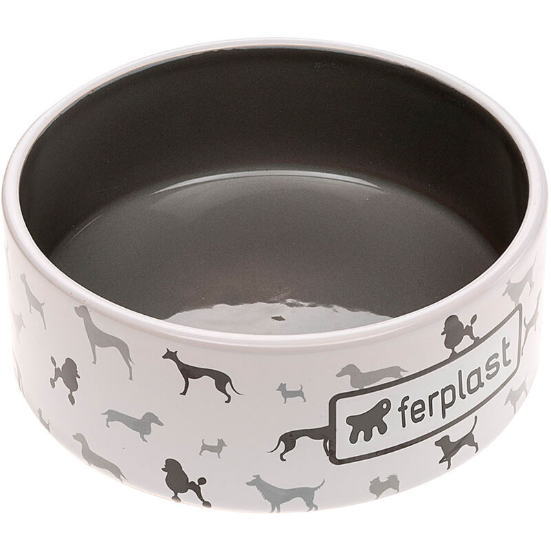 foto del prodotto ferplast juno ciotola in ceramica per cani e gatti. varie capienze.. variante medium misure 16.3 x h 6.1 cm 0.75 l 
