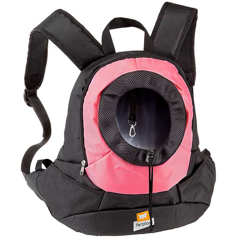 foto del prodotto ferplast kangoo zainetto per cani. due misure.. variante small misure 37 x 16 x h 36.5 cm rosa