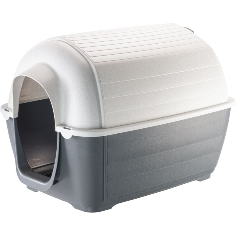 foto del prodotto ferplast - kenny cuccia per cani in resina termoplastica - 5 misure. variante kenny 05 - misure 70 x 100.6 x h 70.5 cm - grigio