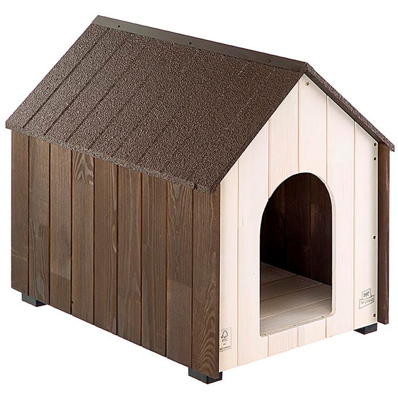 foto del prodotto ferplast koya cuccia da esterno per cani ferplast koya in legno di pino nordico fsc . variante small misure 44.1 x 57.5 x h 55.8 cm 