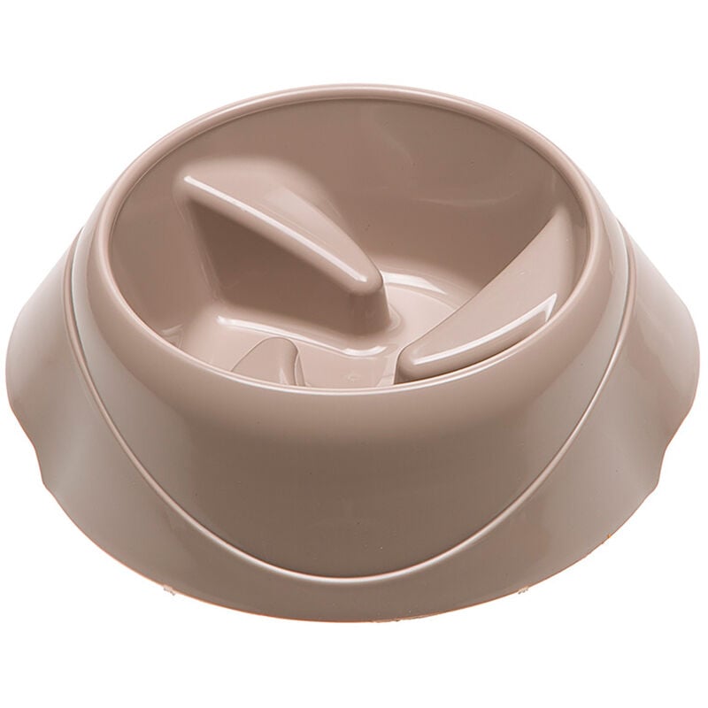 foto del prodotto ferplast magnus slow ciotola anti ingozzamento per cani. vari colori e misure.. variante small misure 21.7 x 20.5 x h 10 cm 0.5 l tortora