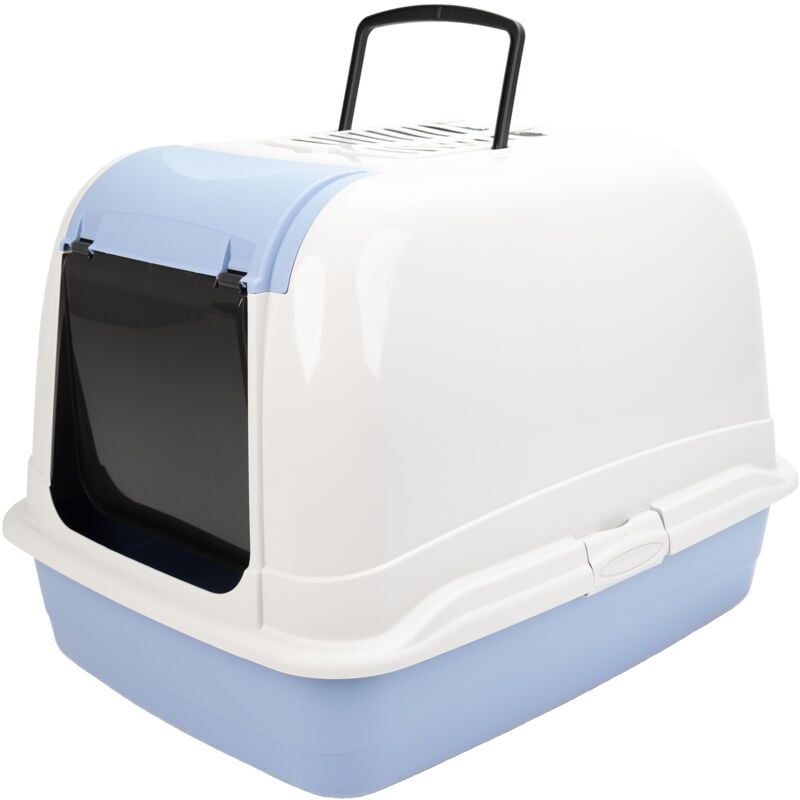 foto del prodotto ferplast maxi bella cabrio box toilette per gatti di grossa taglia con tettuccio apribile.. variante maxi bella cabrio misure 50 x 65.5 x h 47