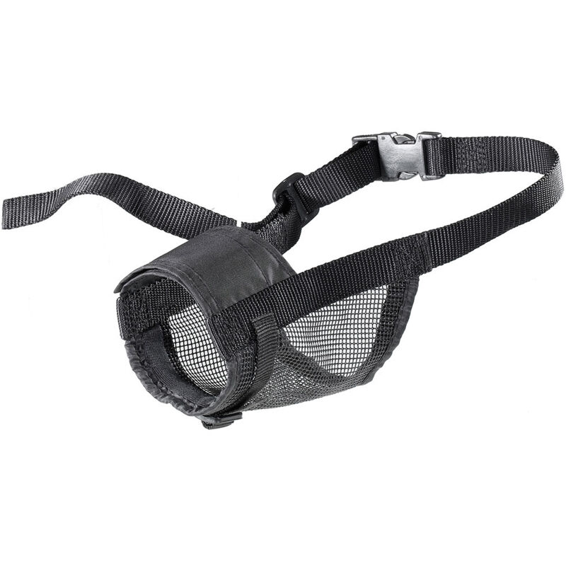 foto del prodotto ferplast muzzle net museruola per cani in rete di nylon 5 taglie. variante l misure a 45 70 cm b 16 30 cm c 11 cm 