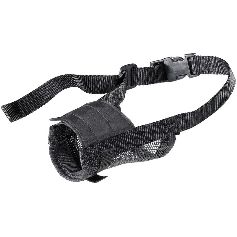 foto del prodotto ferplast muzzle net museruola per cani in rete di nylon 5 taglie. variante m misure a 35 55 cm b 13 24 cm c 10.5 cm 