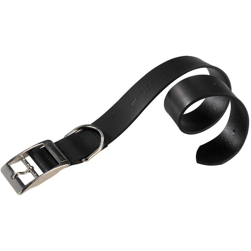 foto del prodotto ferplast natural c collare per cani in pelle vera, in 2 colori e 8 misure. variante c40 69 misure a 61 69 cm b 40 mm nero