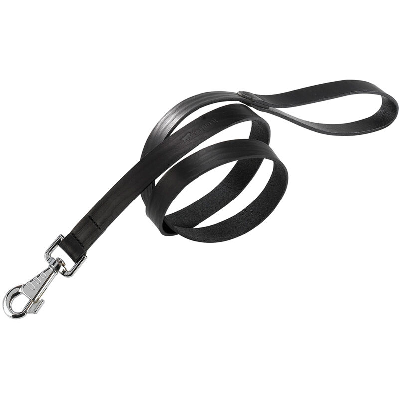 foto del prodotto ferplast natural g guinzaglio per cani in pelle vera, in 2 colori e 4 misure. variante g15 120 misure 15 mm x l 120 cm nero