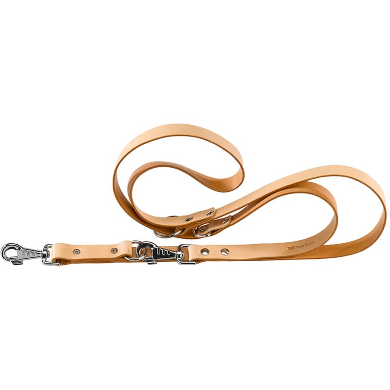 foto del prodotto ferplast natural ga guinzaglio in pelle vera per l addestramento di cani 2 colori e 3 misure. variante ga22 200 misure 22 mm x l 200 cm