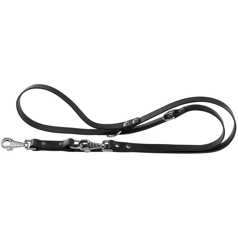 foto del prodotto ferplast natural ga guinzaglio in pelle vera per l addestramento di cani 2 colori e 3 misure. variante ga22 200 misure 22 mm x l 200 cm nero