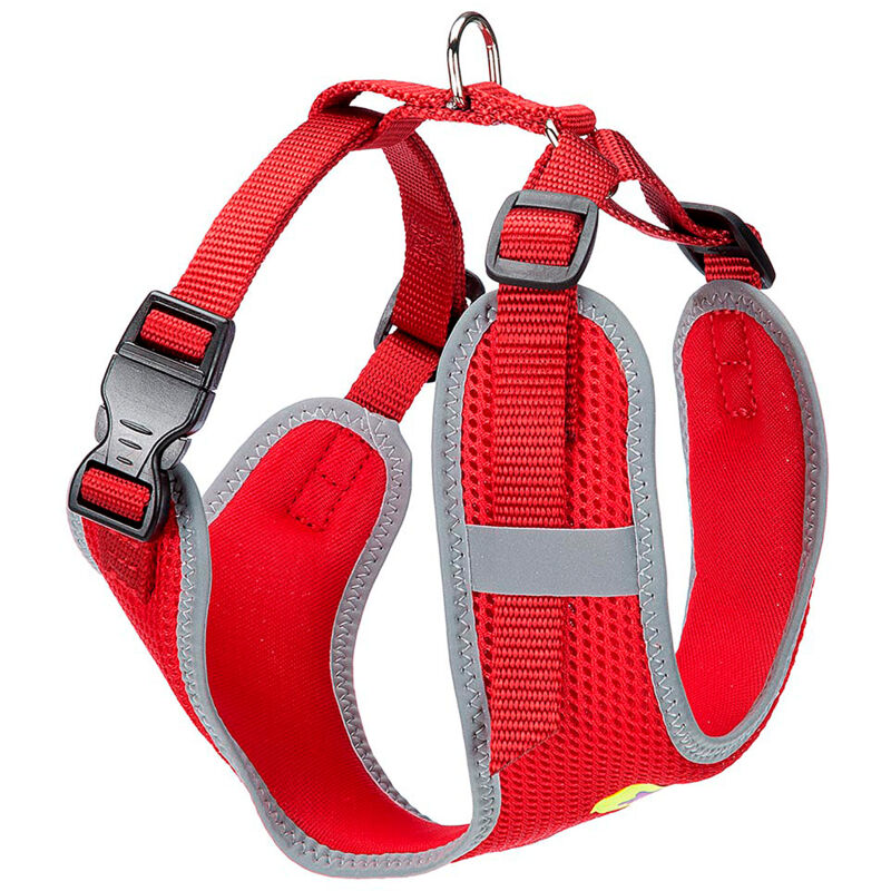 foto del prodotto ferplast nikita p pettorina per cani in nylon traspirante con cuciture riflettenti. varie misure e colori.. variante m misure a 30 43 cm b 
