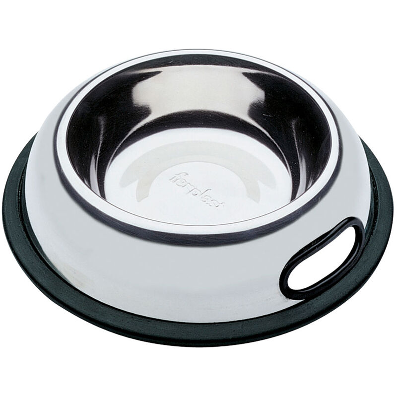 foto del prodotto ferplast nova ciotola in acciaio inox con impugnatura laterale 5 misure. variante kc 72 misure 21 x h 4.9 cm 0.5 l 
