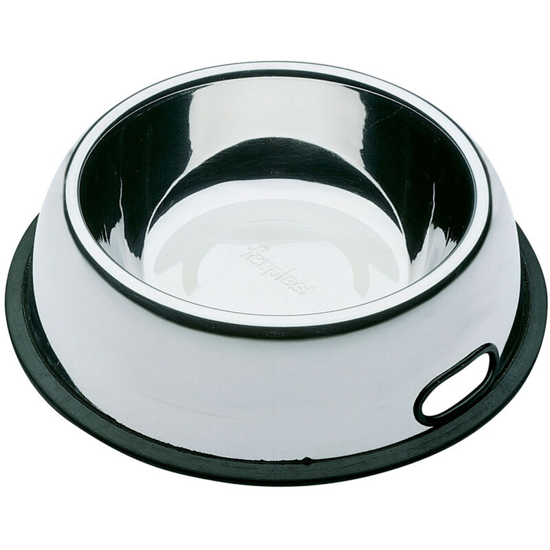 foto del prodotto ferplast nova ciotola in acciaio inox con impugnatura laterale 5 misure. variante kc 80 misure 33.5 x h 7.8 cm 2.5 l 