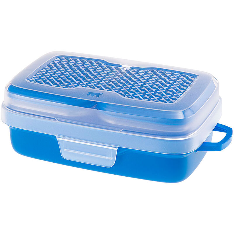 foto del prodotto ferplast pet risto set di ciotole da viaggio con coperchio per cani e gatti. pratico e compatto.. variante pet risto misure 19.6 x 12.5 x h