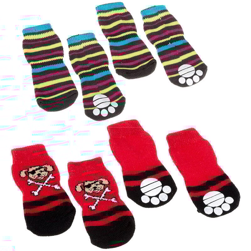 foto del prodotto ferplast pet socks antislip calzini per cani con antiscivolo 3 misure. variante small misure 6.5 x 2.5 x h 0.8 cm colori misti