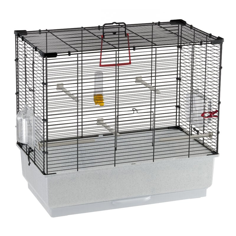 foto del prodotto ferplast piano 4 gabbia per canarini e altri piccoli uccelli. variante misure 59 x 33 x h 55 cm nero