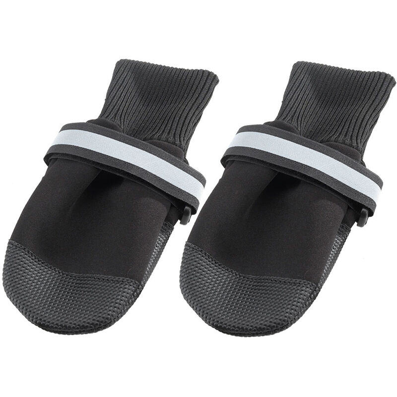 foto del prodotto ferplast protective shoes scarpette protettive per cani. variante m misure 7 x 8 x h 9 cm nero