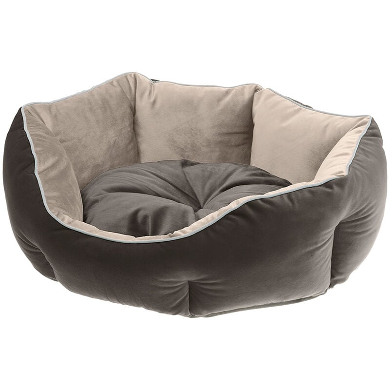 foto del prodotto ferplast queen soffice divanetto in tessuto per cani e gatti. vari colori e misure.. variante 45 misure 44 x 40 x h 16 cm grigio
