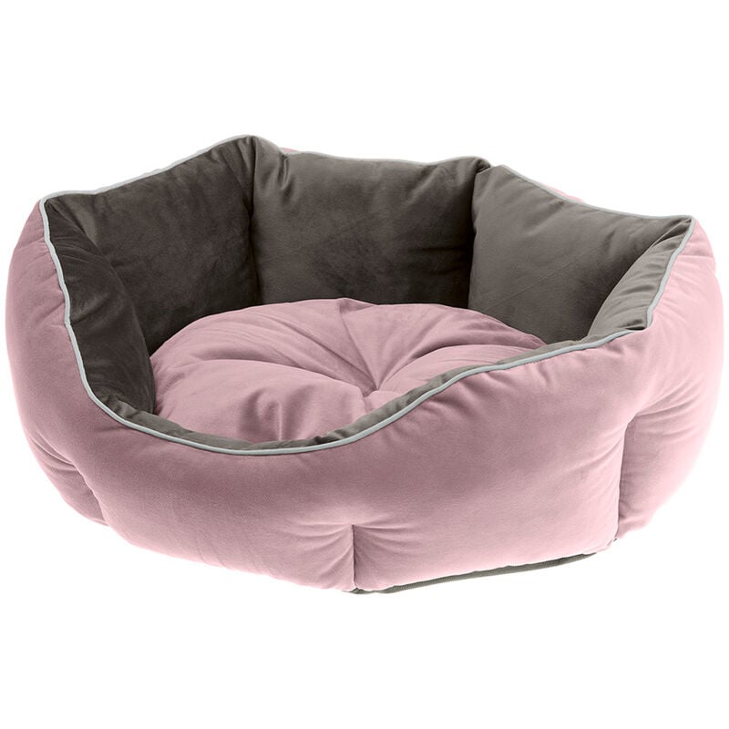 foto del prodotto ferplast queen soffice divanetto in tessuto per cani e gatti. vari colori e misure.. variante 45 misure 44 x 40 x h 16 cm rosa