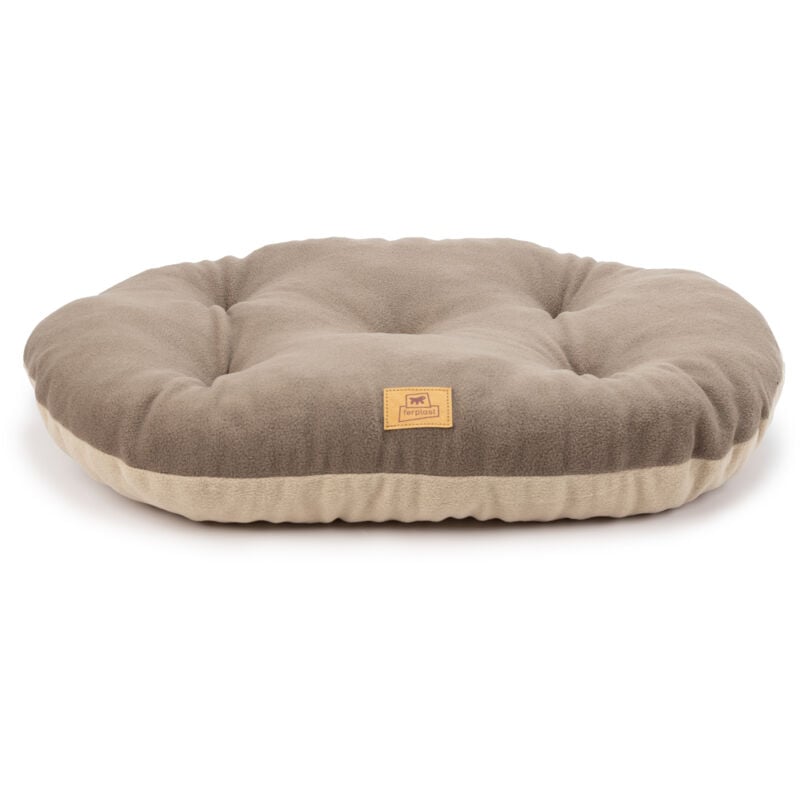 foto del prodotto ferplast relax microfleece cuscino per cani e gatti in morbido micropile. vari colori e misure.. variante 65 6 misure 65 x 42 cm tortora