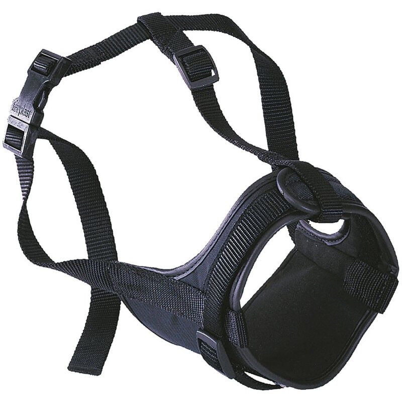 foto del prodotto ferplast safe boxer museruola imbottita e regolabile per cani dal muso corto. variante safe boxer misure a 50 80 cm b 20 30 cm c 10 cm 