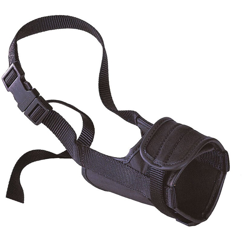 foto del prodotto ferplast safe museruola regolabile per cani con soffice imbottitura 5 misure. variante mini misure a 20 40 cm b 10 15 cm c 8.5 cm 