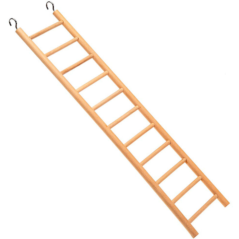 foto del prodotto ferplast scaletta pa 4002 scaletta in legno per parrocchetti, cocorite e calopsiti. variante pa 4006 misure 11 x h 44.8 cm 