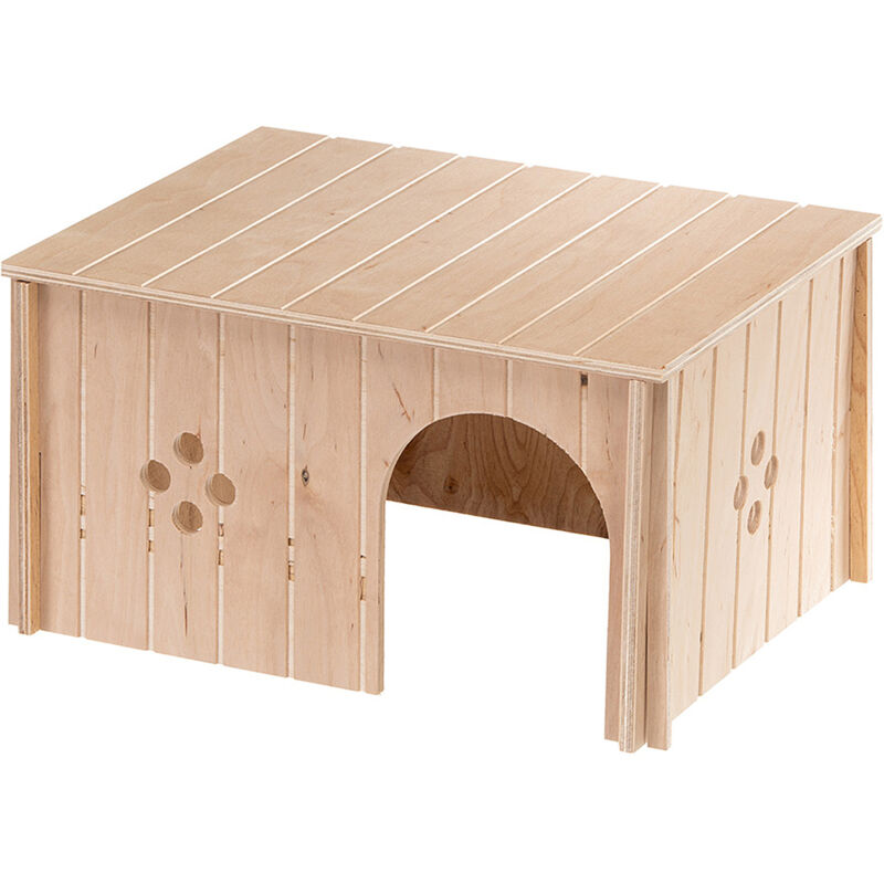 foto del prodotto ferplast sin 4647 casetta per conigli sin 4647 in legno fsc ecosostenibile. variante sin 4647 misure 37 x 27.7 x h 20 cm 