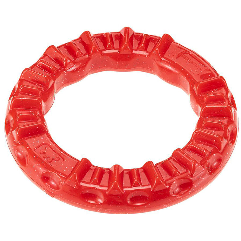 foto del prodotto ferplast smile anello gioco dentale per cani, anello smile misura media per l 39igiene orale. aroma carne. riempibile con crocchette o snack. .