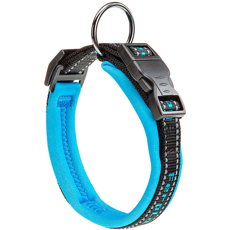 foto del prodotto ferplast sport dog c collare per cani con imbottitura soft. varie misure e colori fluo.. variante c15 35 misure a 25 35 cm b 15 mm blu