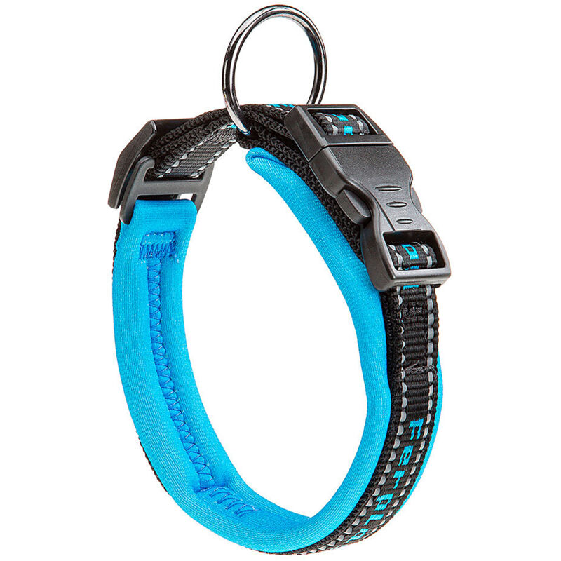 foto del prodotto ferplast sport dog c collare per cani con imbottitura soft. varie misure e colori fluo.. variante c20 43 misure a 33 43 cm b 20 mm blu