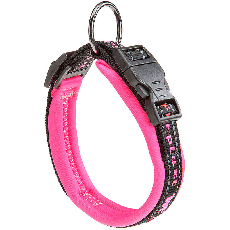 foto del prodotto ferplast sport dog c collare per cani con imbottitura soft. varie misure e colori fluo.. variante c20 43 misure a 33 43 cm b 20 mm fucsia