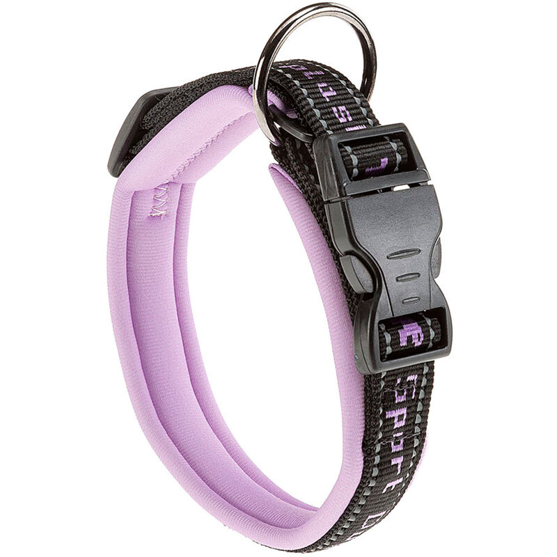 foto del prodotto ferplast sport dog c collare per cani con imbottitura soft. varie misure e colori fluo.. variante c20 43 misure a 33 43 cm b 20 mm lilla
