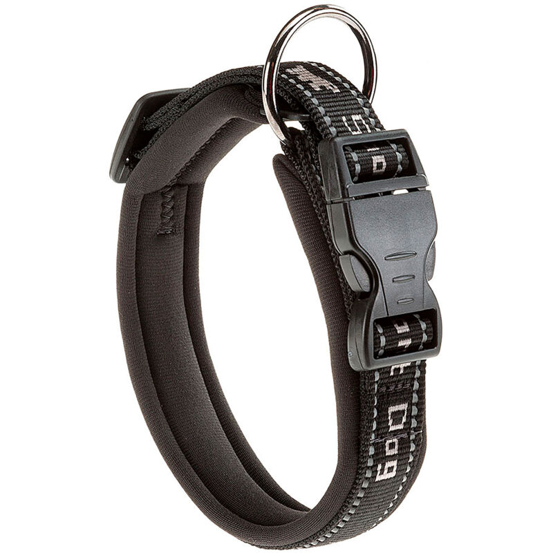 foto del prodotto ferplast sport dog c collare per cani con imbottitura soft. varie misure e colori fluo.. variante c20 43 misure a 33 43 cm b 20 mm nero