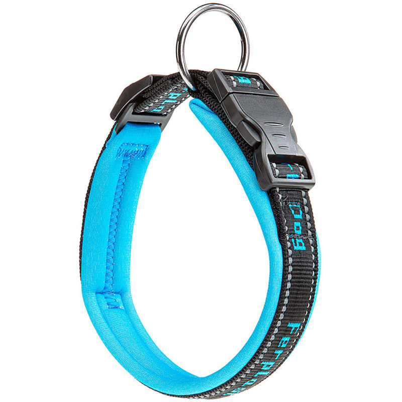 foto del prodotto ferplast sport dog c collare per cani con imbottitura soft. varie misure e colori fluo.. variante c25 55 misure a 45 55 cm b 25 mm blu