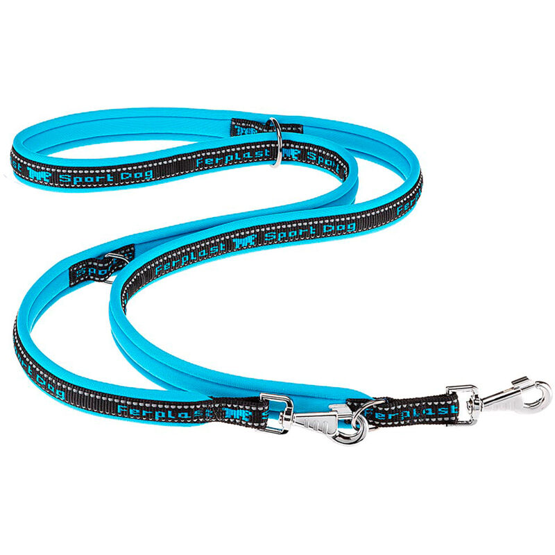 foto del prodotto ferplast sport dog ga guinzaglio imbottito per l addestramento di cani. vari colori e misure.. variante ga15 200 misure 15 mm x l 200 cm blu