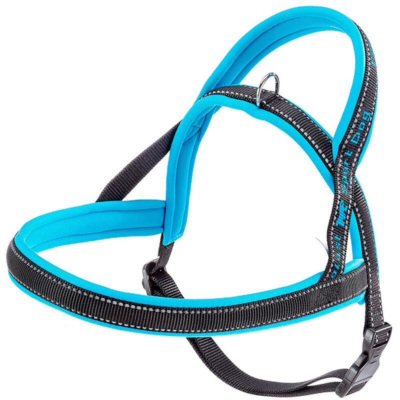 foto del prodotto ferplast sport dog p pettorina per cani con imbottitura soft. varie misure e colori fluo.. variante medium misure a 58 cm b 69 86 cm blu