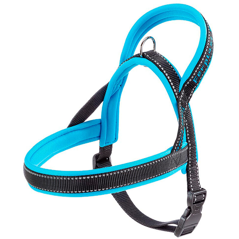foto del prodotto ferplast sport dog p pettorina per cani con imbottitura soft. varie misure e colori fluo.. variante small misure a 48 cm b 58 71 cm blu