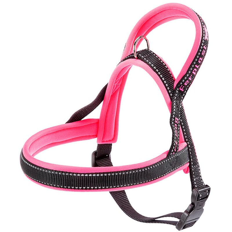 foto del prodotto ferplast sport dog p pettorina per cani con imbottitura soft. varie misure e colori fluo.. variante small misure a 48 cm b 58 71 cm fucsia