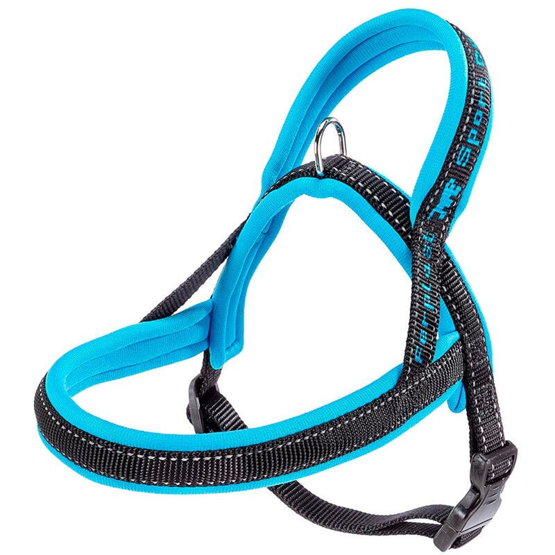 foto del prodotto ferplast sport dog p pettorina per cani con imbottitura soft. varie misure e colori fluo.. variante xs misure a 39 cm b 48 58 cm blu