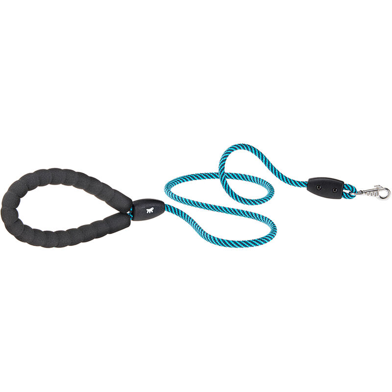 foto del prodotto ferplast sport extreme g guinzaglio per cani in nylon con maniglia imbottita. variante 8 120 misure 8 mm x l 120 cm azzurro