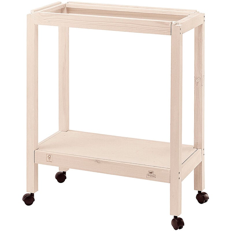 foto del prodotto ferplast stand giulietta 4 supporto in legno fsc per gabbia giulietta 4 ferplast. variante stand giulietta 4 misure 57 x 30 x h 70 cm 