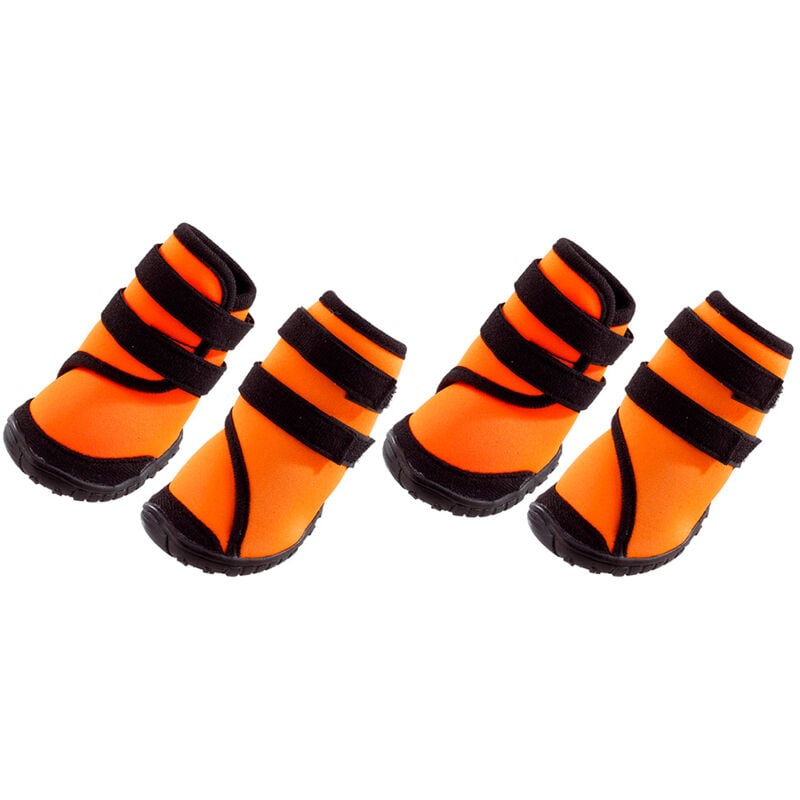 foto del prodotto ferplast trekking shoes scarpe protettive antiscivolo per cani. 4 misure. variante small misure 6 x 7 x h 10 cm arancione
