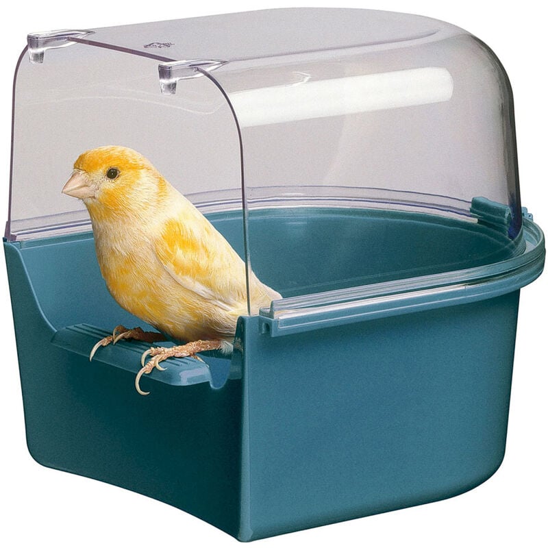foto del prodotto ferplast trevi bagnetto in plastica per canarini, piccoli uccelli ed esotici . variante trevi misure 14 x 15.7 x h 13.8 cm colori misti