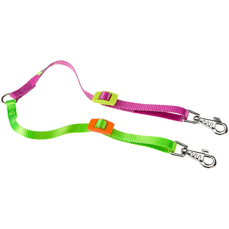 foto del prodotto ferplast twin colours terminale doppio per guinzaglio per cani.. variante 10 36 misure 10 mm x l 25 36 cm colori misti