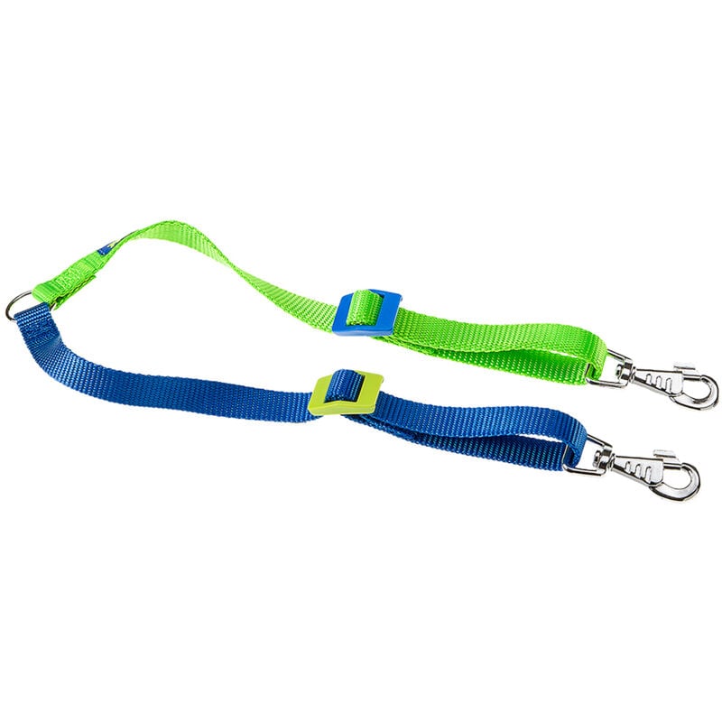 foto del prodotto ferplast twin colours terminale doppio per guinzaglio per cani.. variante 15 42 misure 15 mm x l 28 42 cm colori misti