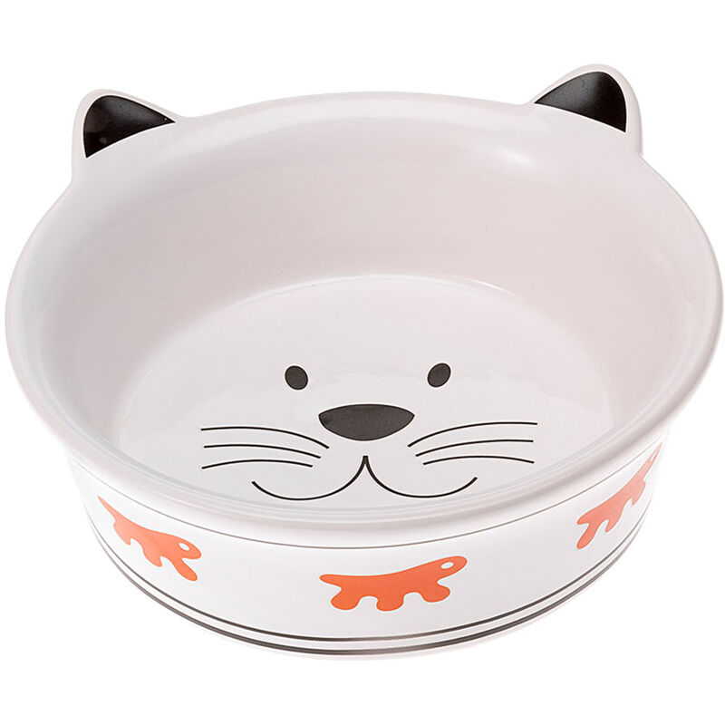 foto del prodotto ferplast venere ciotola in ceramica smaltata per gatti. variante medium misure 14 x h 5 cm 0.3 l 